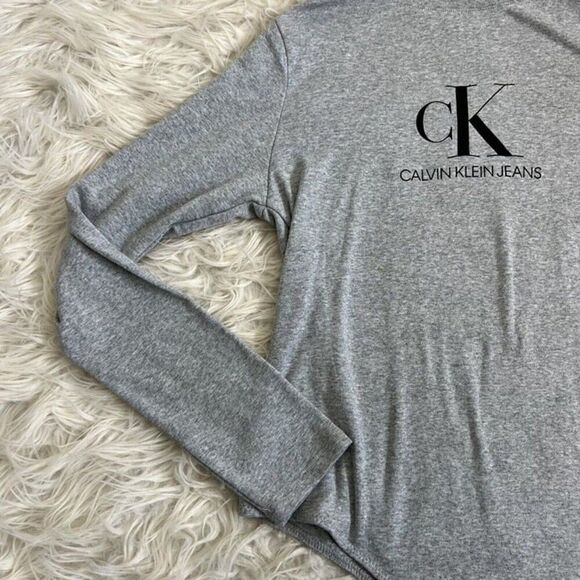 Calvin Klein Women’s Stretch Gray Long Sleeve Mock Neck Bodysuit Size Large ￼ - Picture 12 of 12